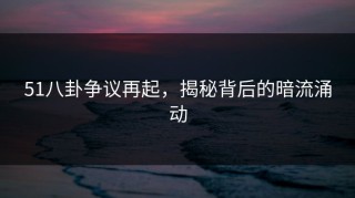 51八卦争议再起，揭秘背后的暗流涌动