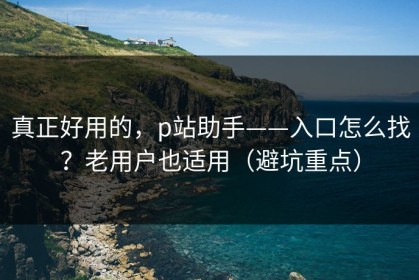 真正好用的，p站助手——入口怎么找？老用户也适用（避坑重点）