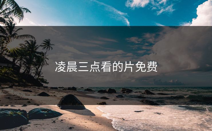 凌晨三点看的片免费 凌晨三点看的片免费