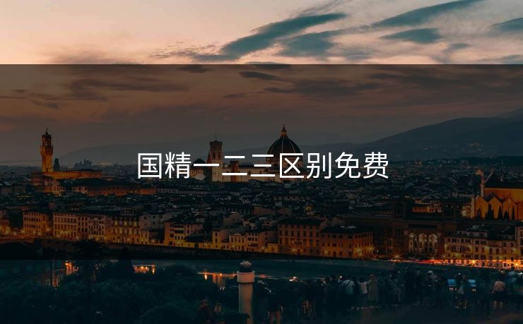 国精一二三区别免费